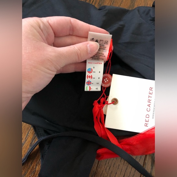 Red Carter Women’s S Black Side Lattice Strapless/Halter Cheeky Swim Suit - NWT! - Picture 11 of 16